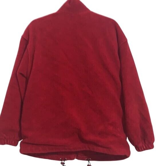 Vintage Basic Editions Red Fleece Jacket Medium - Picture 9 of 12